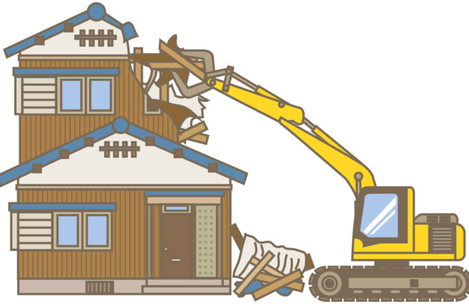 一軒家の解体工事